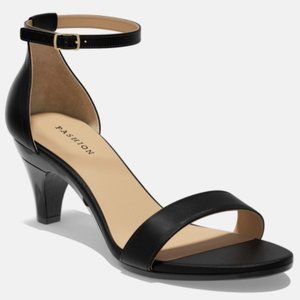 Pashion Pashionista Coal Leather Stiletto 3" Heels Shoes Black NEW in box